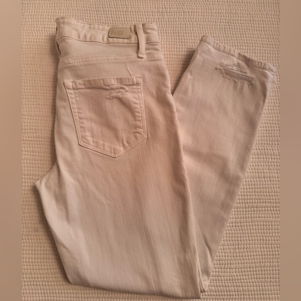 PAIGE Women's White Skinny Jeans- Brigitte